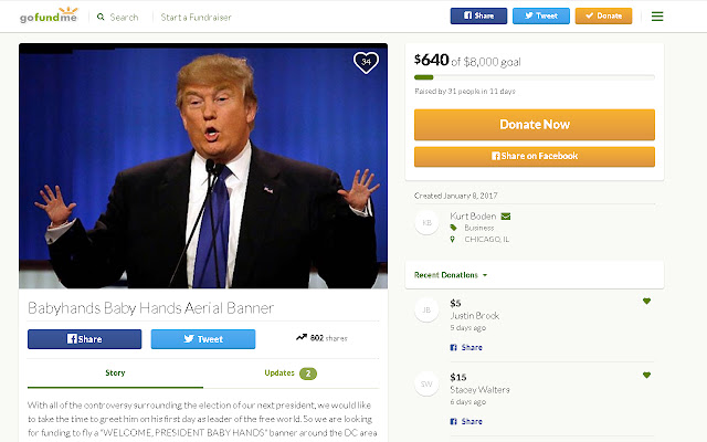 [Trump = Babyhands] mula sa Chrome web store na tatakbo sa OffiDocs Chromium online
